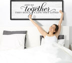 Rutiyoka Farmhouse Wall Decor: 'and so Together They Built a Life They Loved' Sign, 41.3''15'' Framed Wood Wall Art for Bedroom Couples Room Decor (Black Frame)