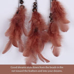Pretty Jolly Small Evil Eye Dream Catchers Wall Decor Wood Beads Handmade Coffee Feathers Mini Dreamcatchers Home Decoration Ornament for Car Bedroom Birthday Party