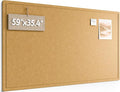 Fluxynara Large Bulletin Board, 59" x 35.4" Cork Board Alternative with 24 Safe Removable Adhesive Tabs, Foldable Felt Pin Board for Home Office, Classroom, Bedroom,Entryway for Walls—Mustard Yellow