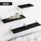 YGEOMER Floating Shelves for Wall, Different Sizes Black Wall Shelves for Living Room, Bathroom, Bedroom, Kitchen, Home Decor (Set of 4)