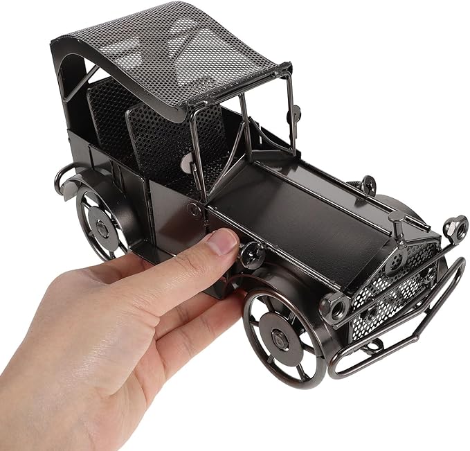 Metal Antique Car Model: Collectible Vintage Vehicle Collections Ornament - Tabletop Art Display Car Decor for Bar Home Interior Scene