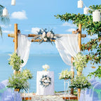 Wnvivi Artificial Arch Flower Decorations,Blue Rose and Peony Swag Wreath,Decorative Floral Garland Wedding Arch Flowers for Ceremony Reception (A1)