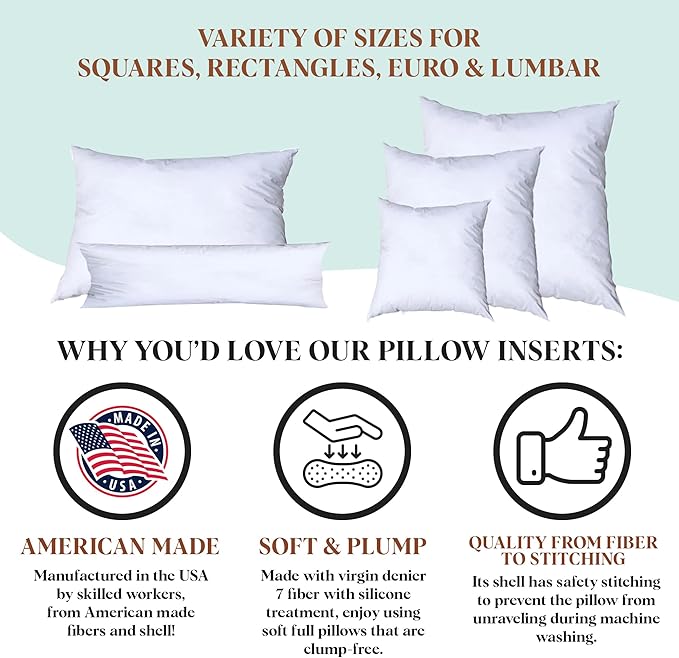 Pillowflex Synthetic Down Pillow Insert - 16x28 Down Alternative Pillow, Ultra Soft, Large Rectangle, Lumbar, Kilim, Back, Sleeping Pillow - 1 Decorative Pillow Form