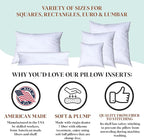Pillowflex Synthetic Down Pillow Insert - 16x28 Down Alternative Pillow, Ultra Soft, Large Rectangle, Lumbar, Kilim, Back, Sleeping Pillow - 1 Decorative Pillow Form