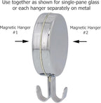 Haute Decor Attract Magnetic Wreath Hanger (Textured Silver) - Set of 2 Magnets - for 2 Metal Doors/Surfaces or 1 Single-Pane Glass Door/Window -Will not Work on Double-pane Glass or Thick Glass