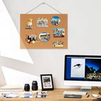 DOLLAR BOSS Magnetic Cork Board, 16" x 12" Small Cork Bulletin Board 0.7" Thick Frameless Corkboards for Walls Pin Notice Board with 8 Magnets 10 Pushpins for Home Office Kitchen School Decor Display