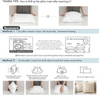 MIULEE Pillow Insert 16x16 Inch, Decorative Square Throw Pillow Inserts, Premium Fluffy Pillow Forms Sham Stuffer for Sofa Couch Living Room