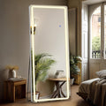 DUMOS LED Full Length Mirror, 20"x63" Full Body Floor Standing Mirror with 3 Color Lights & Wall Mounted for Bedroom, Dressing Room, Living Room, Bathroom