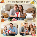 Anniversary Romantic Gifts for Husband Boyfriend, Handcrafted Crochet Basketball Keepsake, Sports Man Cave Desk Decor Room Accessories, Unique Funny Birthday Present for Him Men from Wife