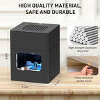 Aluminum Housing Smokeless Ashtray, Multifunctional 3 in 1 Smoke Ashtray with Lighter & USB Rechargeable, HEPA Filter, Home or Office (Black)