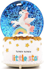 Unicorn Snow Globe for Kids, Musical Snowball with Colorful Lights Automatic Snowfall, for Girl Boy Christmas Birthday Ideal Choice, 4x6.3inch Music Box