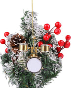2.99" String Miniature Drum Set Hanging Ornament Brass Mini Musical Instrument Replica Music Birthday Gifts Holiday Tree Home Decoration Display Ornament Model (2.99", Drum)
