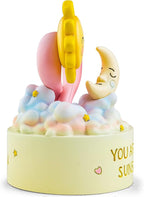 You are My Sunshine Musical Figurine, Wind-Up Music Box, Romantic Love Gift with Smiling Sun & Moon, Hand-Painted Pastel Keepsake for Valentine’s Day, Home Decor for Girlfriend, Wife, Anniversary