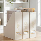 Beautiful Magazine Holder Set of 3 - Sturdy File Holder to Organize Your Desk Or Shelves - The Perfect Office Storage to Effortlessly Organize Your Paperwork/Files, Magazines, Books Or Binders