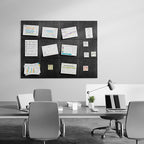 MaxGear Large Cork Board for Wall 36" x 24", Dark Gray Bulletin Board, 6 Pack Felt Wall Tiles with Pushpins, Cork Boards for Office Pin Board Tack Board Cork Boards