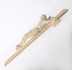 BC Catholic Crucifix Wall Cross, 12" H Jesus Christ Home Decor for Easter, Religious Devout Gift, Wood Carve Looking, Hand Painted by Buildclassic