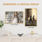 10x15 Aluminum Metal Picture Frame,Tempered Glass Gold Photo Frame 10x15 for Family Photo,Posters,Art,Document to Wall Mount Horizontally or Vertically