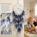 Handmade Feather Dream Catchers, Feather Dream Catchers for Wall Decor, Hanging Dreamcatcher for Girls Bedroom, Great Gift for Girls Women