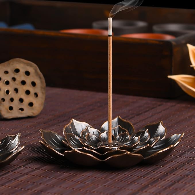 SLKIJDHFB Incense Burner - Incense Stick Holder 6 Incense Holes with Detachable Ash Catcher