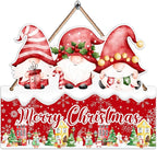 Hatzelou 1PCS Merry Christmas Sign for Wall, Cute Snowman Wooden Sign for Front, Merry Chrismas Welcome Sign, Perfect for Winter Farmhouse Garden Porch Decoration, Christmas Party Decor Supplies