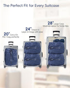 Travel Vacuum Bags with Wireless Pump, Reusable Vacuum Compression Bags for Suitcase, Space Saver for Luggage, Airtight & Waterproof, Perfect for Frequent Travelers & Business Trips (2-Pack)