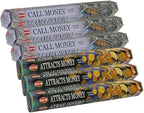 Call Money & Attracts Money Incense Sticks & Holder Bundle Variety Pack from Hem Trumiri Insense Insence