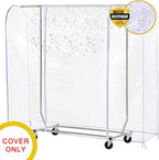 Ruibo Clear Garment Rack Cover Dustproof Clothes Rack Cover with 2 Durable Zipper/Clothing Waterproof Protector (L:71x20x60 inch)