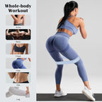 Latex Free Hypoallergenic Silicone Resistance Loop Bands - Non-Slip Glute Booty Elastic Bands for Women, Multiple Packs & Resistance Levels for Home Gym Yoga Pilates Workout & Stretching