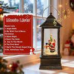 Impress Life Christmas Snow Globe Lantern with Light & Music, Santa & Snowman & Christmas Tree Battery/USB Operated Snow Globe with Glitter, Christmas Decorations Decor for Home