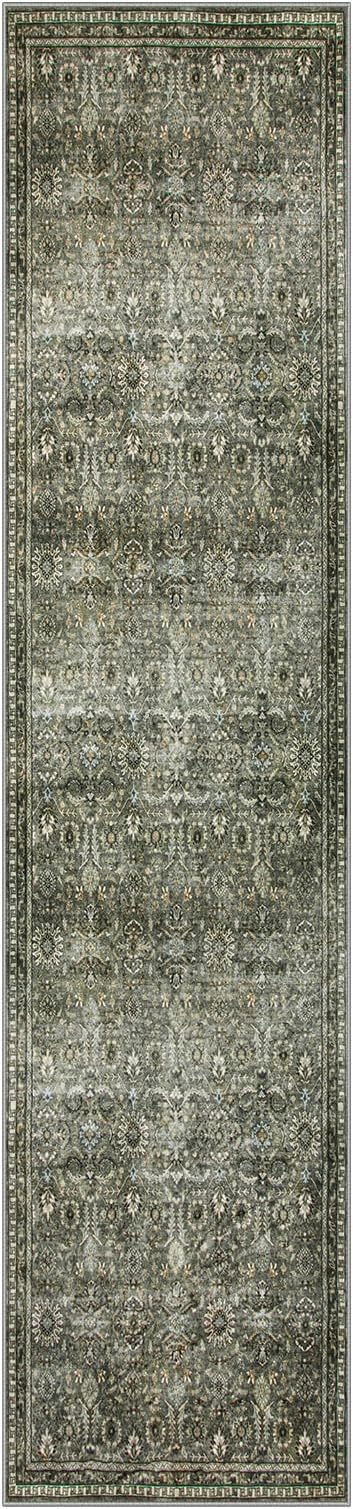 Lahome Rug Runners for Hallways Non Slip 2x12, Washable Non Slip Kitchen Runner Rugs, Vintage Sage Green Soft Carpets for Long Hall Entrance Indoor Laundry