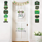 Interchangeable Welcome Sign for Front Door - Solid Wooden Welcome Wreaths with 16 Seasonal Holiday Icons Front Door Decor for Farmhouse Hanging, Valentine's, Easter Christmas Housewarming Gift Decor