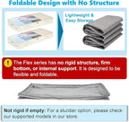 4 Inch Low Profile Under Bed Storage Drawer 2 Pack, Lightweight Underbed Clothes Storage Container Bins with NO STURCTURE, Shallow Storage Bag for Dorm & Home, With Clear Lids & Water-Resistant Fabric