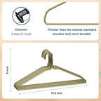 SPECILITE Wire Metal Clothes Hangers Bulk 300 Pack for Standard Size Suits, Coats, Shirts, Pants, Skirts, Space Saving, Non Slip,16 Inch 12 Gauge Ultra Thin, Bronze