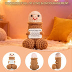 Funny Gag Doll Emotional Support Positive Crochet Animals Pickle Gifts for Adult Men Women Brother,Weird Things Stuff Desk Decor