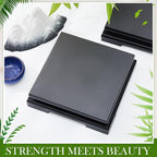 Chunful 2 Pcs Square Wooden Display Stand 6.7 x 6.7 x 2 Inch Wood Vase Display Base Black Pedestal Stand Square Vase Riser for Vases Teapot Trophy Collectibles Aquarium Lamp Home Decoration