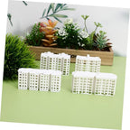 Wakauto Miniature Apartment Building Architectural Model White Plastic Dollhouse City Sand Table Models - for Home Decoration Gift for Architecture Lovers 4 Styles Included