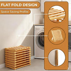 2/3/4/5/6/7/8/9 Tier Bamboo Folding Shoe Rack,2026 New Bamboo Foldable Shoe Rack,no Installation Required,Vertical Multi-Layered Organizer,Space-Saving for Entryways& Balconies (Brown, 4)