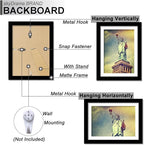 100% Solid Wood 5x7 Picture Frame Set of 8, Black Frame Display Photo 4x6 with Mat or 5 x 7 without Mat, 5 by 7 HQ Matte Black Frame for Wall - 8 Pack/Black/5"x7"