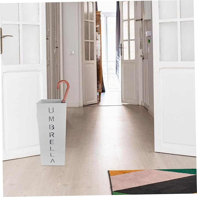 Metal Umbrella Stand Storage Bucket Multi-functional Umbrella Holder for Entryway Sturdy Indoor Organizer for Magazines and Walking Sticks Stylish and Practical Design