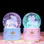 Unicorn Snow Globes for Girl,6.5IN Pink Music Snowglobes with LED Lights and Automatic Snowfall,Home Decor Glass Ball for Kids Bedroom Birthday for 5-18 Year Old Girl(6.5x4.1IN