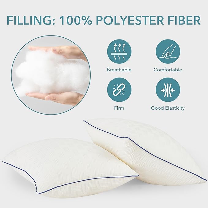Oubonun 14x36 Pillow Inserts Set of 1 - Rectangle Decorative Throw Pillows for Sofa Couch Bed Living Room Beige 100% Polyester Filling 14 x 36 Inch Lumbar Pillows