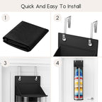 Hat Rack for Door and Closet – Large Capacity Hanging Hat Rack Organizer Holds 30-35 Caps, Over the Door Hat Storage Organizer for Bedroom, Entrance or Dorm, 1 Pack, Black