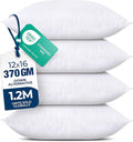 Utopia Bedding Throw Pillows (Set of 4, White) – 12 x 16 Inches Down Alternative Pillows for Bed, Sofa, and Couch - Fluffy Decorative Stuffer Pillow for Indoors & Outdoors