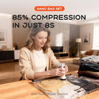 Vacuum Bags for Clothing with Rechargeable Air Pump, 20 Pack Vacuum Seal Bags for Travel, Space Saver Bags for Luggage and Suitcases, Compression Packing Bags in Multiple Travel Size