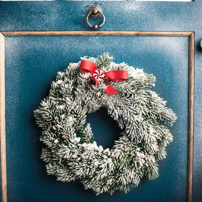Picowe 2 Pack Magnetic Wreath Hanger Wreath Holder Wreath Hanger Hook for Metal Front Door for Christmas Decorations (Style A)