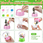 Mifoci 24 Pcs 4 Inch Empty Snow Globe Clear Fillable Water Globe with Screw Off Cap Empty Valentines Day Plastic Snow Case for DIY Crafts Home Decoration Display Plant