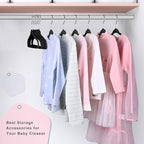 BAGAIL 50 Pack Kids Velvet Hangers 11 Inches Children's Clothes Hangers Non-Slip Baby Hangers for Infant/Toddler (Black)