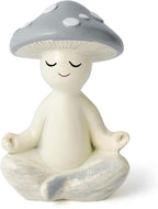 Meditation Mushroom Resin Statue - Cute Meditation Mushroom Statue for Desk Living Room Resin Figurine for Home Patio Office Decoration Cute Plant Statues for Tabletop Garden Backyard Decor