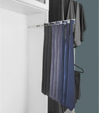 Rev-A-Shelf Pullout 14 Inch Side Mount Extending Closet Tie and Belt Organization Storage Rack Holder for Up to 25 Ties, Chrome, TRC-14CR