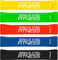 Serious Steel Fitness Mini Resistance Loop Bands | Rehab and Prehab Stretch Bands | 12" Exercise Workout Bands (Sets of 5 Pack and Sets of 10 Pack Trainer Options Available!)